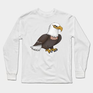 Cute Bald Eagle Drawing Long Sleeve T-Shirt